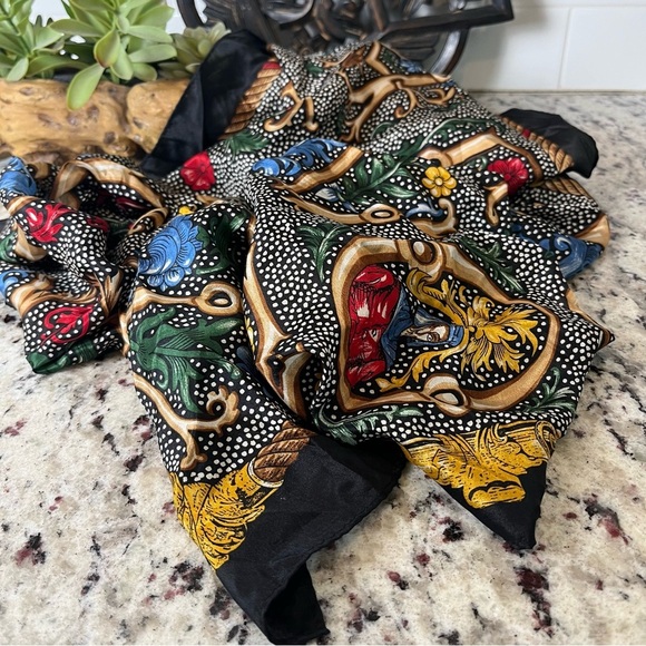 Echo Alphabet Print Silk Scarf - Picture 2 of 6